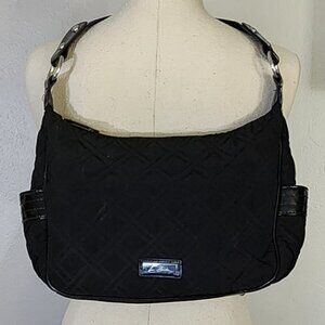 VERA BRADLEY BLACK QUILTED SHOULDER BAG